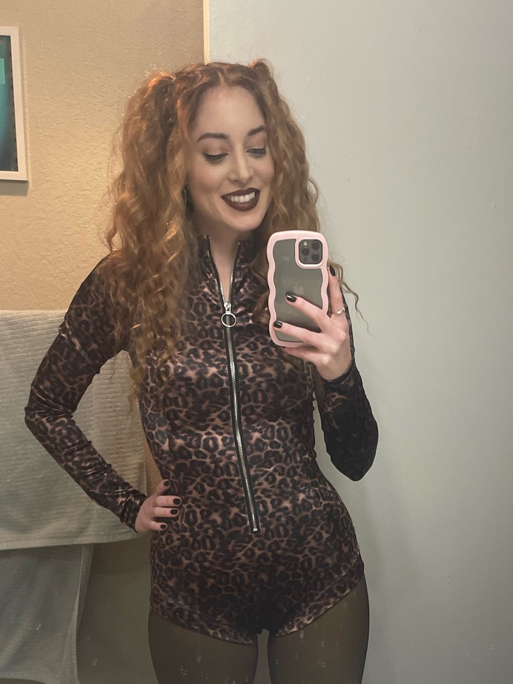 Forever 21 X Frederick’s of Hollywood Leopard Print One Piece - size S